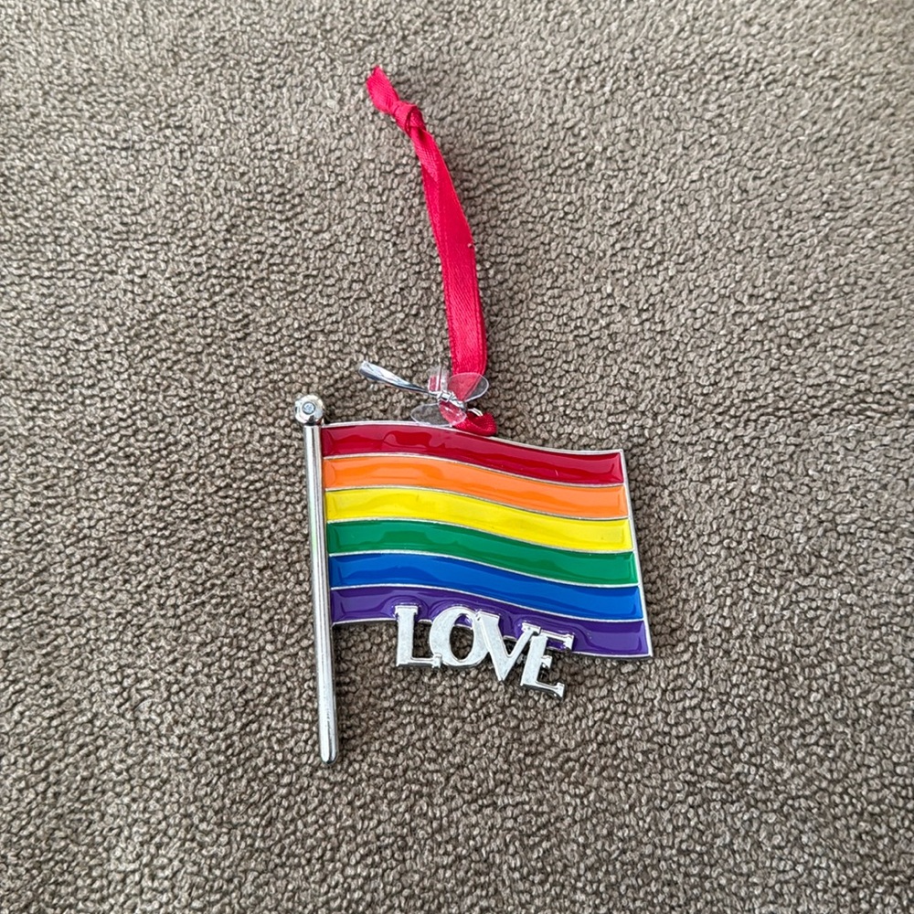 Harvey Lewis Pride Rainbow Flag Ornament (TD)